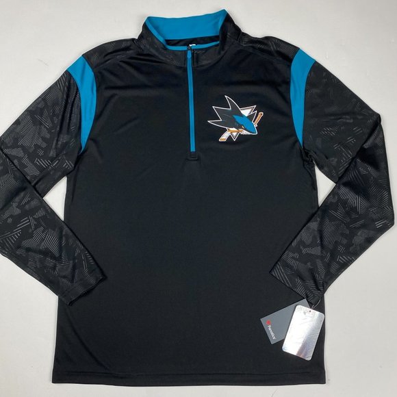 Fanatics Other - NEW San Jose Sharks 1/2 Zip Mock Neck Fanatics Pullover Mens Large Sweater 1/4